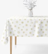 Goldea karácsonyi teflonbevonatú asztalterítő - arany hópelyhek 80 x 80 cm