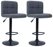 Szövet borítású bárszék 2db, sötétszürke