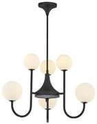 Jupiter 1947 - Csillár rúdon SELEN 6xG9/40W/230V fekete