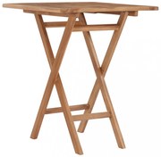 összecsukható tömör tíkfa kerti asztal 60 x 60 x 75 cm