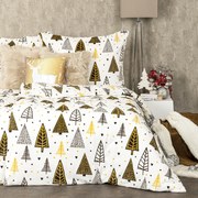 4Home Nordic Tree mikroflanel ágyneműhuzat, 160 x 200 cm, 70 x 80 cm