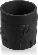 Virágtartó Flower Deco Black Matt Poli 13 cm Kerek