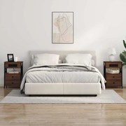 Éjjeliszekrény 2 pcs barna tölgy 40 x 31 x 60 cm Faanyag
