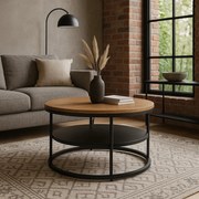 Dohányzóasztal Tölgy/Fekete Színben. BEST