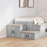 Tárolószekrény Szürke Sonoma 127x41x40 cm Mérnöki Fa