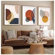 KÉSZLET 3x Kép képkeretben 50x70 cm színes