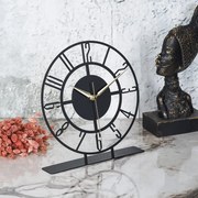 Bunella fekete fém falióra, Ø25 cm
