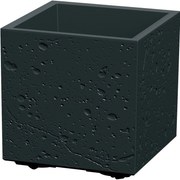 SIERRA SQUARE BETON EFFECT virágtartó 28,8 cm, fekete, S