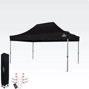 Zöldségparti sátor 3x4,5 m: Az Ön pihenőhelye és ünnepléseihez - falak nélkül - Fekete