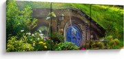 Kép - Hobbitfalva (órával) (90x30 cm)