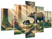 Kép - Medvék az erdőben (150x105 cm)