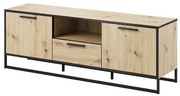 TV asztal/szekrény Bruck (artisan tölgy + fekete). 1091811