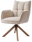 Krémszínű kárpitozott étkezőfotel szett 2 db-os Marilla – Unique Furniture