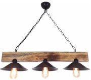 HEPSI kábeles függeszték 3xE27/40W/230V lucfenyő/dió