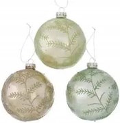 Boltze Elano karácsonyfadísz szett üveggömbök 10cm 3db