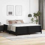 Ágykeret matraccal matracmal Fekete 180 x 200 cm Műbőr