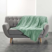 Világoszöld mikroflanel takaró 180x220 cm Flanou – douceur d'intérieur