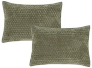 Bársony párnahuzat szett 2 db-os 50x75 cm Attica Velvet Embroidered – Bianca