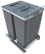 Műanyag szemetes szelektív hulladékhoz/beépíthető 35 + 35 l Ecofil - Elletipi