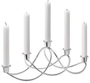 Gyertyatartó 5 gyertyához Harmony, rozsdamentes acél - Georg Jensen