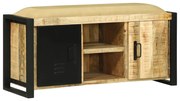 Pad szekrény 100x35x50 cm Tömör fa Durva mangófából