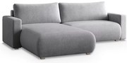 Világosszürke kihúzható sarokkanapé TAFIRA, kétoldalas