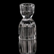 10 cm-es üveg gyertyatartó kúpos gyertyához,átlátszó