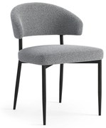 MAZZONI EXPORT IRIS Szürke (Monza 120 szövet) - MODERN LOFT BOUCLÉ KÁRPITOZOTT SZÉK NAPPALIBA/ÉTKEZŐBE