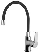 Eurostandard FLEX álló mosogató csaptelep - FEKETE - flexibilis kifolyócsővel