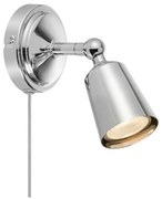 Ezüstszínű konnektorhoz csatlakoztatható fali lámpa Tiny – Markslöjd