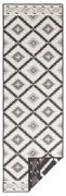 Malibu fekete-krémszínű kültéri szőnyeg, 80 x 250 cm - NORTHRUGS