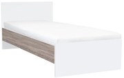 Miami egyszemélyes ágy 90x200 cm fehér-yorki tölgy