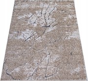 Szőnyeg 140x190 Barna Bézs Modern Törzs Extra Vastag És Masszív Sűrű