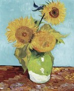 Reprodukció Vase with Three Sunflowers, Vincent Van Gogh