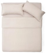 Szürkésbézs egyszemélyes hosszabbított lenkeverék ágyneműhuzat 150x220 cm Simmel – Kave Home