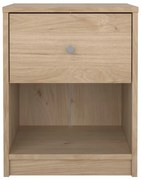 Természetes színű éjjeliszekrény tölgyfa dekorral May - Tvilum
