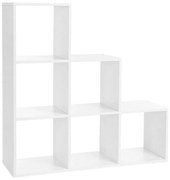 DOVARO fehér könyvespolc