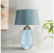 Elstead LENA-TL-L-BLUE - LED asztali lámpa LENA 1xE27/60W+1xGU10/7W kék