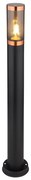 Globo 31588BC - Kültéri lámpa BOSTON 1xE27/23W/230V IP44 80 cm fekete/réz
