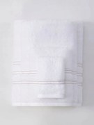 Harmony bambusz törölköző 70x140 fehér, arany bordűrrel