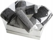 Törölköző készlet 5 db-os fekete fehér szett