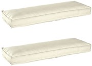 Raklap párna készlet 2 pcs Krém 120 x 40 x 8 cm Oxford szövet