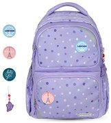 Iskolatáska, cipzáras, BELMIL Maxi Pack Purple Dots, lila pöttyös (BL338376L)