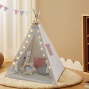 Jurhan JULIA gyerek teepee sátor, 160x120x120cm, bézs/rózsaszín