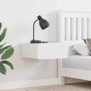 Éjjeli asztal fiókkal Fehér 39 x 34 x 16.5 cm Tömör fenyőfa