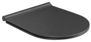 CeraStyle CITY SLIM WC ülőke - MATT FEKETE - duroplast - lecsapódásgátlós - könnyen levehető