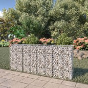 vidaXL horganyzott acél gabion fal fedéllel 200 x 20 x 85 cm