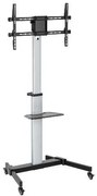 Brateck FS44-46TW gurulós TV állvány, alumínium / fekete