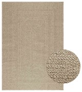 ZIZUR bézs juta hatású beltéri és kültéri szőnyeg 140 x 200 cm