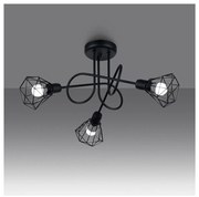 Fekete mennyezeti lámpa ø 10 cm Varpu – Nice Lamps